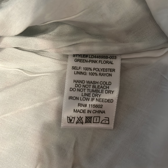 NWT LUSH Green Floral Dress Size L - Picture 13 of 13